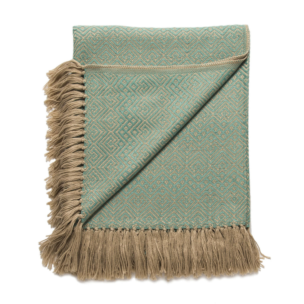 Seafoam Alpaca Blend Throw-Asher Market soft, cozy and machine washable